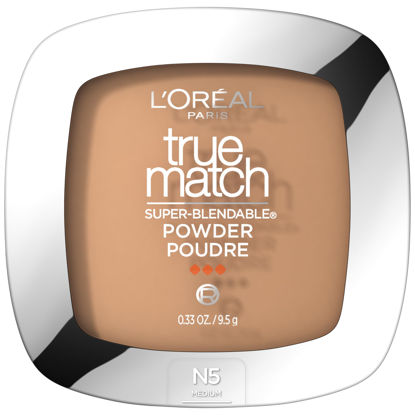 Picture of L'Oreal Paris True Match Super-Blendable Oil Free Powder Foundation, N5 Medium, 0.33 oz, Packaging May Vary