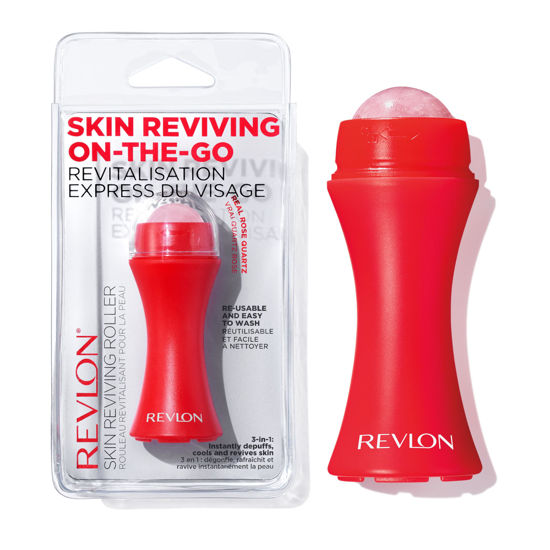 Picture of Revlon Skin Reviving Roller with Rose Quartz for All-Day Facial Reviving & Brightening, Compact & Reusable, Gentle on Skin, 1 count