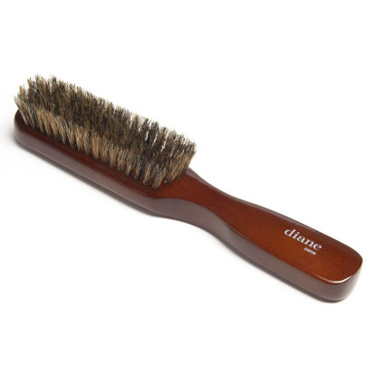 Picture of Diane Premium 100% Boar Bristle Styling Brush for Men and Barbers - Medium Bristles for Thick Coarse Hair - Use for Detangling, Smoothing, Wave Styles, Soft on Scalp, Restore Shine and Texture