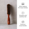 Picture of Diane Premium 100% Boar Bristle Styling Brush for Men and Barbers - Medium Bristles for Thick Coarse Hair - Use for Detangling, Smoothing, Wave Styles, Soft on Scalp, Restore Shine and Texture