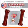 Picture of Nylabone Power Chew Classic Bone Chew Toy for Dogs, Durable Dog Toys for Aggressive Chewers, Basted Blast Bacon & Steak Flavor, Small/Regular (2 Count)