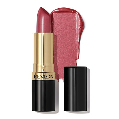 Picture of REVLON Lipstick, Super Lustrous Lipstick, Creamy Formula For Soft, Fuller-Looking Lips, Moisturized Feel in Mauves & Trends, Goldpearl Plum (610) 0.15 oz