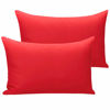 Picture of NTBAY Microfiber Toddler Pillowcases with Envelope Closure, 2 Pack 100% Brushed Microfiber Super Soft Travel Kids Nursery Pillow Cases, 14"x20" Fits Pillows Sized 12"x16" 13"x18" 14"x19", Red