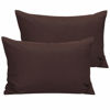 Picture of NTBAY Microfiber Toddler Pillowcases with Envelope Closure, 2 Pack 100% Brushed Microfiber Super Soft Travel Kids Nursery Pillow Cases, 14"x20" Fits Pillows Sized 12"x16" 13"x18" 14"x19", Dark Brown