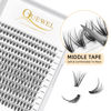 Picture of QUEWEL Cluster Lashes 240Pcs Individual Lashes 20D 0.07D Curl Mix8-14mm Lash Extensions Clusters Lashes Soft&Natural False Eyelashes Individual DIY Eyelash Extension at Home(20D 0.07D MIX8-14)