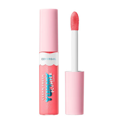 Picture of Covergirl Clean Fresh Yummy Gloss, 840 Be Chill My Heart, Plumper Gloss, Shiny Gloss, Vegan Formula, Volumizing Lip Plumper, Easy to Apply, Minty Flavor, 0.33oz