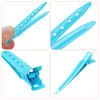 Picture of 24 Packs Duck Bill Clips, Bantoye 2.75 Inches Rustproof Metal Alligator Curl Clips with Holes for Hair Styling, Hair Coloring, Blue