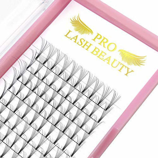 Picture of Premade Fans Eyelash Extensions 6D-D-0.10-9 Short Stem Premade Volume Eyelash Extensions 4D 6D 8D Volume Lash Extensions .07 .10 Pre made Lash Fans C D Curl 9 to 20 mm (6D-D-0.10, 9 mm)