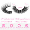 Picture of D Curl Lashes Fluffy Faux Mink Eyelashes Natural Look 16mm Wispy False Eyelashes Extensions Strip Lashes Pack 7 Pairs