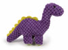 Picture of goDog Checkers Just for Me Dinos Bruto Squeaky Plush Dog Toy, Chew Guard Technology - Purple, Mini