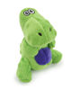 Picture of goDog Just For Me Dinos T-Rex Squeaky Plush Dog Toy, Chew Guard Technology - Green, Mini