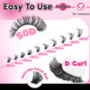 Picture of FANXITON Lash Clusters 280 Pcs Wispy Lash Clusters D Curl 8-18 MM Mix Volume Thick Eyelash Clusters 50D Long Individual Eyelash DIY Lash Extensions at Home(0.07D 50D)