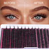 Picture of FANXITON Lash Clusters 280 Pcs Wispy Lash Clusters D Curl 8-18 MM Mix Volume Thick Eyelash Clusters 50D Long Individual Eyelash DIY Lash Extensions at Home(0.07D 50D)