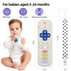 Picture of Chuya Silicone Baby Teether Toy TV Remote Control Shape Chew Toy for Babies 3+ Months, Teething Relief Baby Toys for Infants (White)