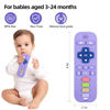 Picture of Chuya Silicone Baby Teething Toy Remote Control Shape Chew Toy for Babies 3-6 Months 3-24 Months, Teether Relief Baby Toys for Infants TV BPA Free(Purple)