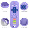 Picture of Chuya Silicone Baby Teething Toy Remote Control Shape Chew Toy for Babies 3-6 Months 3-24 Months, Teether Relief Baby Toys for Infants TV BPA Free(Purple)