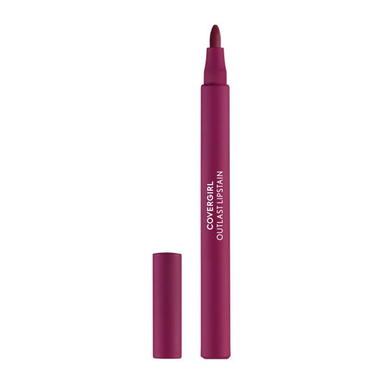 Picture of COVERGIRL Outlast, 60 Plum Berry, Lipstain, Smooth Application, Precise Pen-Like Tip, Transfer-Proof, Satin Stained Finish, Vegan Formula, 0.06oz