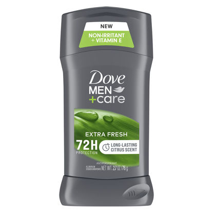 Picture of Dove Men+Care Antiperspirant Deodorant With 48-hour sweat and odor protection Extra Fresh Antiperspirant for men formulated with vitamin E and Triple Action Moisturizer 2.7 oz