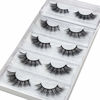 Picture of DYSILK Fake Eyelashes Natural Lash - Mink Lashes 5 Pairs 6D Wispy Lash Pack - Eye Lashes Strip Eyelash Extension Kit Reusable False Lashes Natural Look | 002-16mm