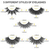 Picture of DYSILK False Eyelashes Fake Lashes - Eyelashes Natural Look 5 Pairs 6D Lashes Mink Eyelashes 5 Styles Mixed Fluffy Lashes Reusable Fake Eyelashes Wispy Mink Lash Natural Look| 15mm-18mm