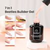 Picture of Beetles Builder Gel for Nails, 7 in 1 Nude Pink Builder Strengthener Gel Hard Gel Jelly Gel light pink Beetles French Tips Color Building Extension Gel Salon DIY Manicure Nail Art Design for Women