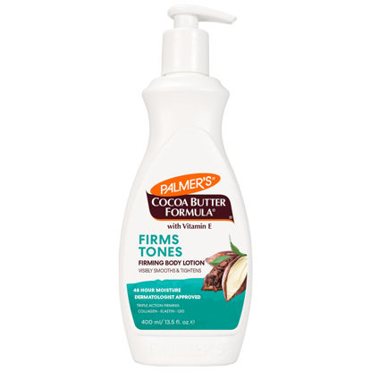 Picture of Palmer's Cocoa Butter Formula Skin Firming Body Lotion, Toning & Tightening Cream with Q10, Collagen & Elastin, Pump Bottle, 13.5 Oz.