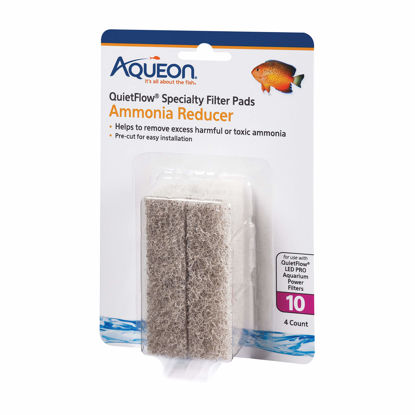 Picture of Aqueon QuietFlow LED PRO Ammonia Reducer 4 Count Filter Pads for Model 10