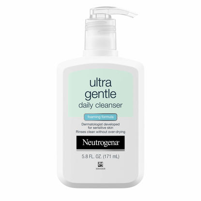 Picture of Neutrogena Ultra Gentle Foaming Facial Cleanser, Hydrating Face Wash for Sensitive Skin, Gently Cleanses Face Without Over Drying, Oil-Free, Soap-Free, 5.8 fl. oz