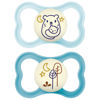 Picture of MAM Air Night Pacifiers (1 Sterilizing Pacifier Case), MAM Sensitive Skin Pacifier 6+ Months, Glow in the Dark Pacifier, Best Pacifier for Breastfed Babies, Baby Boy Pacifiers, 6-16 - 2 Ct (Pack of 1)