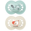 Picture of MAM Original Matte Baby Pacifier, Nipple Shape Helps Promote Healthy Oral Development, Sterilizer Case, Boy , 6-16 Months (Pack of 2)