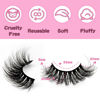 Picture of Veleasha Lashes 5D Faux Mink Lashes 100% Handmade Luxurious Fake Eyelashes Lightweight Fluffy False Eyelashes 5 Pairs Pack (Cat Eye)