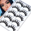 Picture of Veleasha Lashes 5D Faux Mink Lashes 100% Handmade Luxurious Fake Eyelashes Lightweight Fluffy False Eyelashes 5 Pairs Pack (Glam)