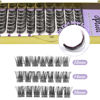 Picture of Lash Clusters Extensions Faux Mink False Eyelashes 12-16mm Wispy 63 Pcs Eyelash Clusters DD Curl Russian Strip DIY Individual Lashes Natural Look at Home Lash Extensions