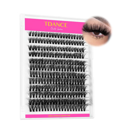 Picture of TDANCE Cluster Lashes DIY Eyelash Extensions Lash Clusters Individual Reusable Soft & Comfortable DIY Lash Extensions at Home(Thick-40D,10-20mm)