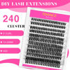 Picture of TDANCE Cluster Lashes DIY Eyelash Extensions Lash Clusters Individual Reusable Soft & Comfortable DIY Lash Extensions at Home(Thick-40D,10-20mm)