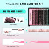 Picture of VAVALASH DIY Lash Extensions Kit Individual Cluster Lashes Kit with 280 Lash Clusters 40D+50D-0.07-D-10-16Mix, Lash Bond and Seal, Lash Applicator for DIY Eyelash Extensions at Home（Kit-40D+50D)