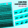 Picture of VAVALASH Lash Clusters 300Pcs 3 Styles Individual Lashes Wispy DIY Eyelash Extensions Individual Cluster Lashes Faux Mink False Lashes DIY Lashes at Home 300PCS (30D+40D+50D-0.07-D,8-16MM)