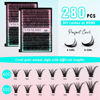 Picture of VAVALASH Individual Cluster Lashes 40D+50D-0.07-D-16-20MIX DIY Eyelash Extension 280 Lash Clusters Faux Mink Slik Individual Lashes Easy Full Lash Extensions DIY at Home (40D+50D-0.07-D-16-20mm Mix)