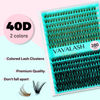 Picture of VAVALASH Individual Cluster Lashes Black Brown MIX Colors 280 Lash Clusters DIY Eyelash Extension Faux Mink Slik Individual Lashes Easy Full Lash Extensions DIY at Home (Black+Brown-40D-10-16mm Mix)