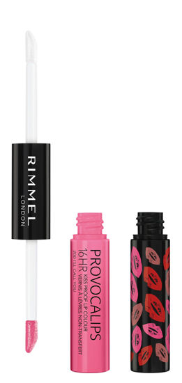 Picture of Rimmel London Provocalips 16hr Kiss-Proof Lip Color - Two-Step Liquid Lipstick to Lock in Color and Shine - 200 I'll Call You, .14 fl.oz.