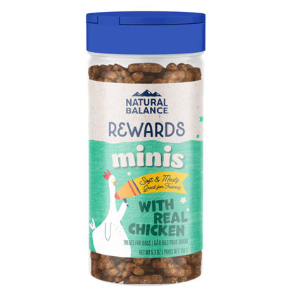 Picture of Natural Balance Limited Ingredient Mini-Rewards Chicken Grain-Free, Training Treats for Dogs | 5.3-oz. Canister