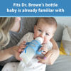 Picture of Dr. Brown's Milestones Narrow Sippy Spout Bottle with 100% Silicone Handles, Easy-Grip Handles with Soft Sippy Spout, 8oz/250mL, Gray, 1-Pack, 6m+