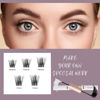 Picture of Lash Extension Kit 72 Cluster Individual Lashes Natural with Lash Bond and Seal Super Hold Eyelash Tweezers Lash Glue Remover Easy to Remove Lash Clusters Kit DIY at Home 10-16mm C/D Curl - OP01