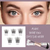 Picture of Lash Extension Kit 72 Pcs Lash Clusters Individual Lashes Natural with Lash Bond and Seal Super Hold Eyelash Tweezers Lash Glue Remover Easy to Remove DIY at Home 10-16mm C/D Curl - OP28