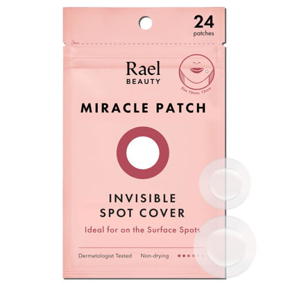 Picture of Rael Pimple Patches, Miracle Invisible Spot Cover - Hydrocolloid Acne Pimple Patches for Face, Blemishes and Zits Absorbing Patch, Breakouts Treatment Skin Care, Facial Stickers, 2 Sizes (24 Count)