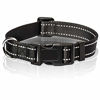 Picture of WINSEE Dog Collar for Large Dogs No Pull, Nylon Reflective Dog Collars with Quick Release Buckle, Easy Handle Adjustable for Large Dogs Walking Lightweight, Reflective-Black, L-XL