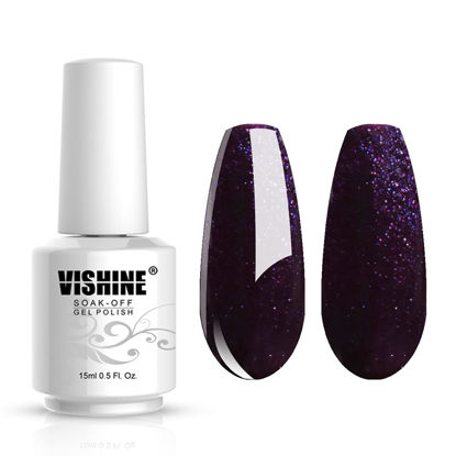 Picture of Vishine Gelpolish Professional UV LED Soak Off Varnish Color Gel Nail Polish Manicure Salon Pearl Purple(1415)