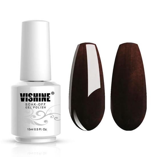 Picture of Vishine Gelpolish Professional Manicure Salon UV LED Soak Off Gel Nail Polish Varnish Color saddlebrown(1340)