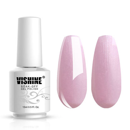 Picture of Vishine Gelpolish Professional Manicure Salon UV LED Soak Off Gel Nail Polish Varnish Color Pink(1359)