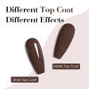 Picture of CANNI Brown Gel Nail Polish, 1Pcs Dark Brown Gel Polish Chocolate Coffee Brown Color Nail Polish Gel High Gloss Soak Off U V Gel Nail French Nail Manicure Salon DIY